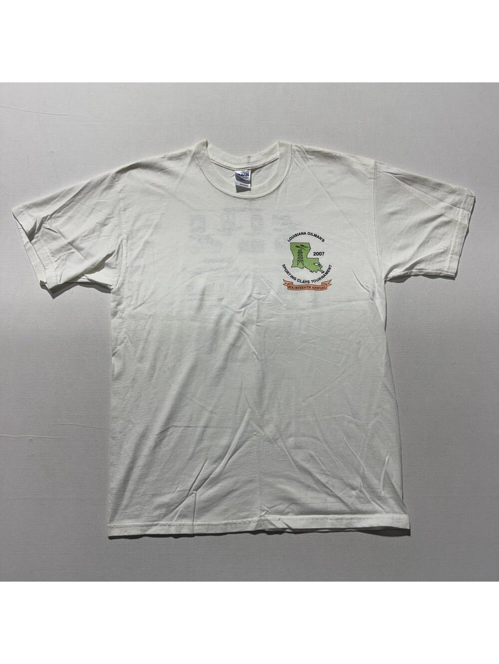 Gildan White Louisiana Oilman's Sporting Clays 2007 Graphic Tee